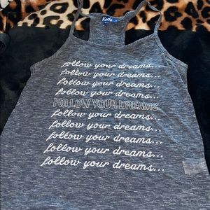 Keds Follow Your Dreams Grey Tank Top- Small